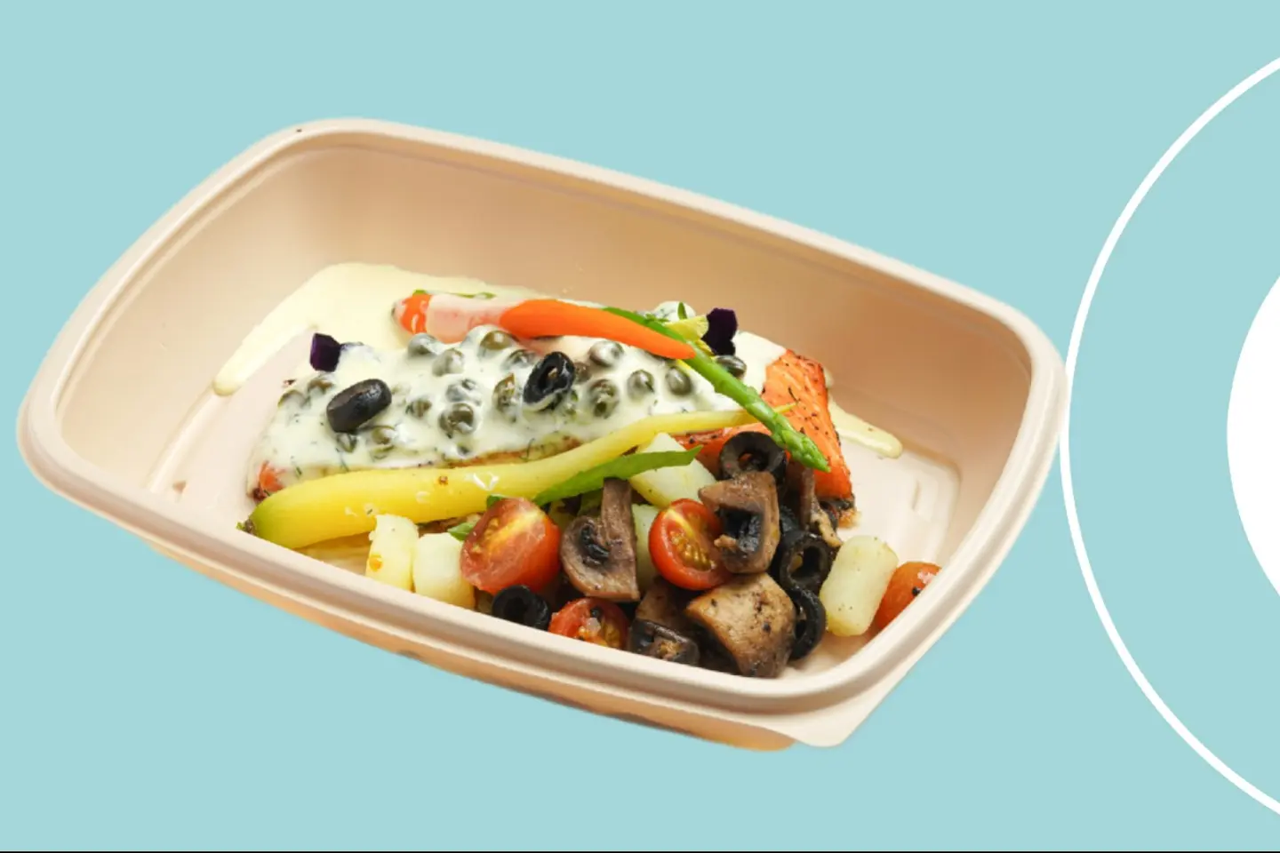 Creamy Salmon Capers Special Vegetables