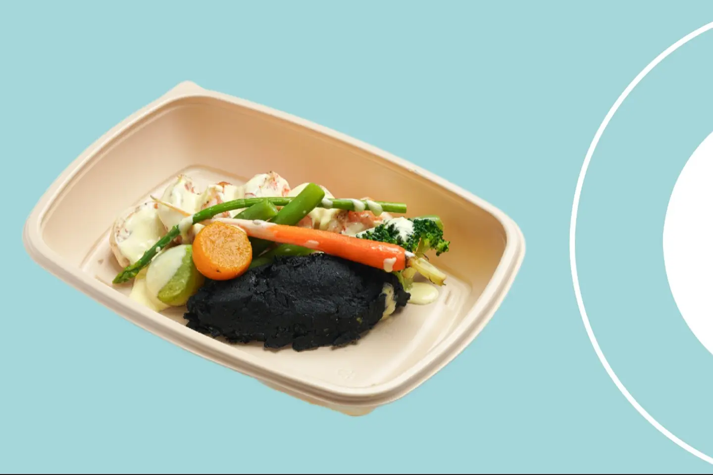 Shrimp Hummus With Charcoal