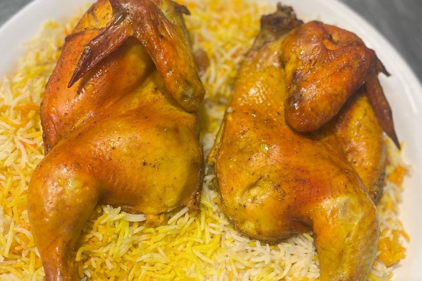 دجاج مندي مثلوثه رز مندي