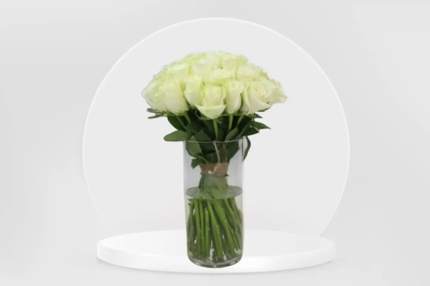 White Rose Vase