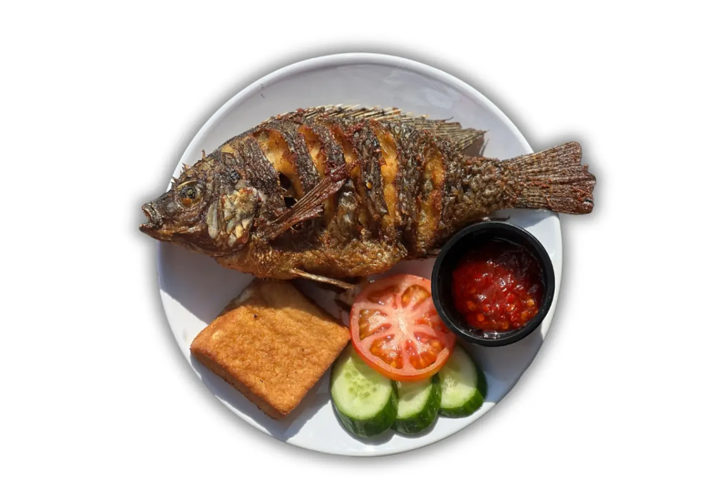 Nasi Ikan Nila Goreng