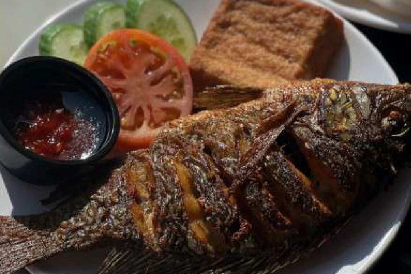 White Rice With Fried Fish