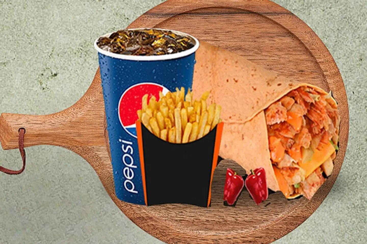 شاورما حريقة وجبة