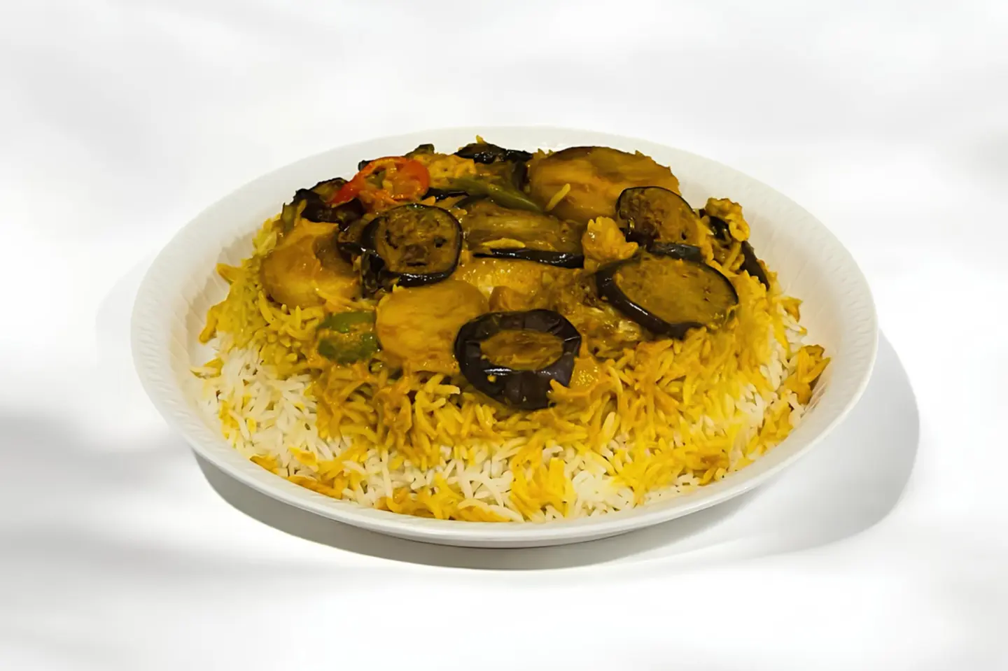 نص حبة دجاج مقلوبة مع الرز