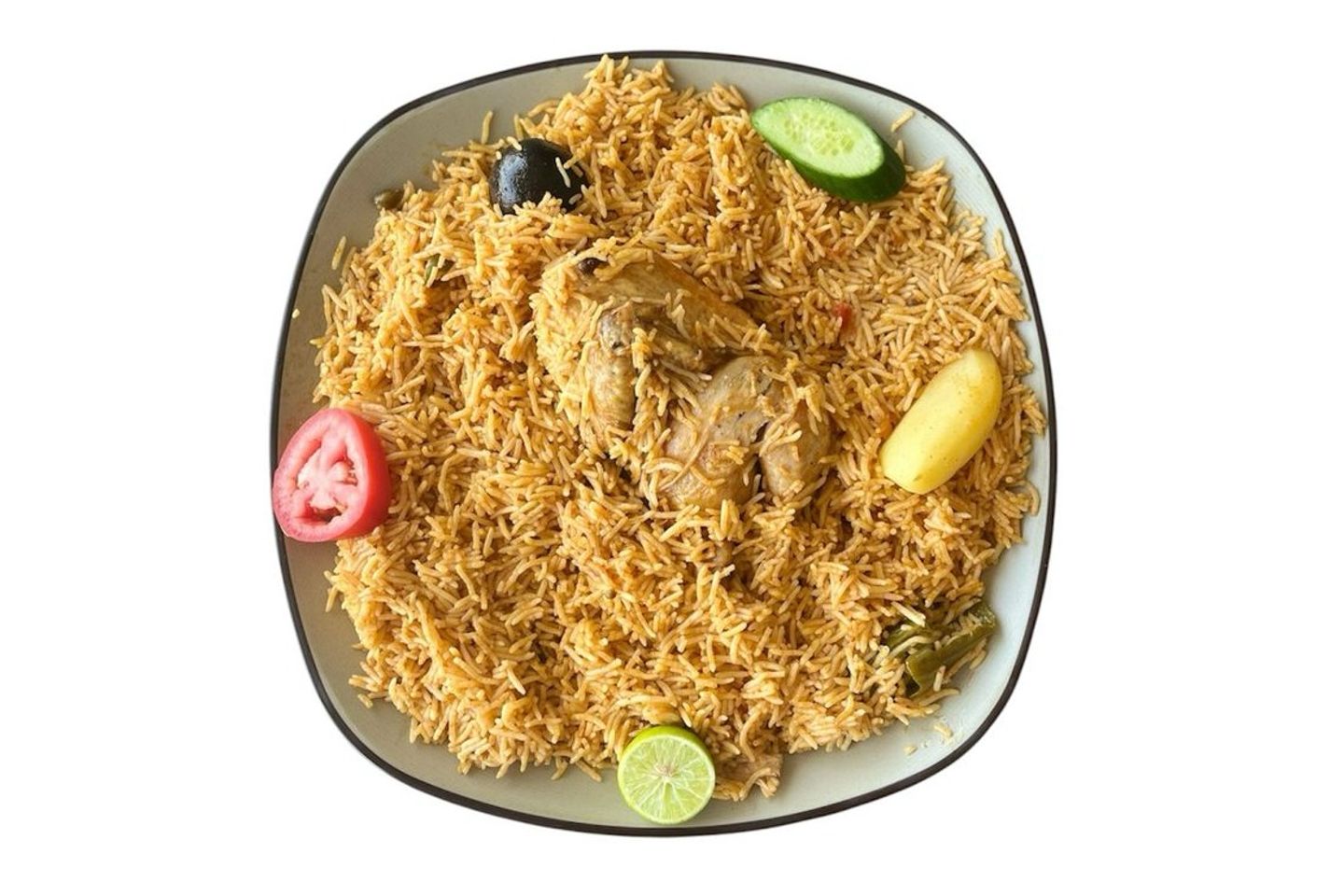 Half A Madghot Chicken With Rice