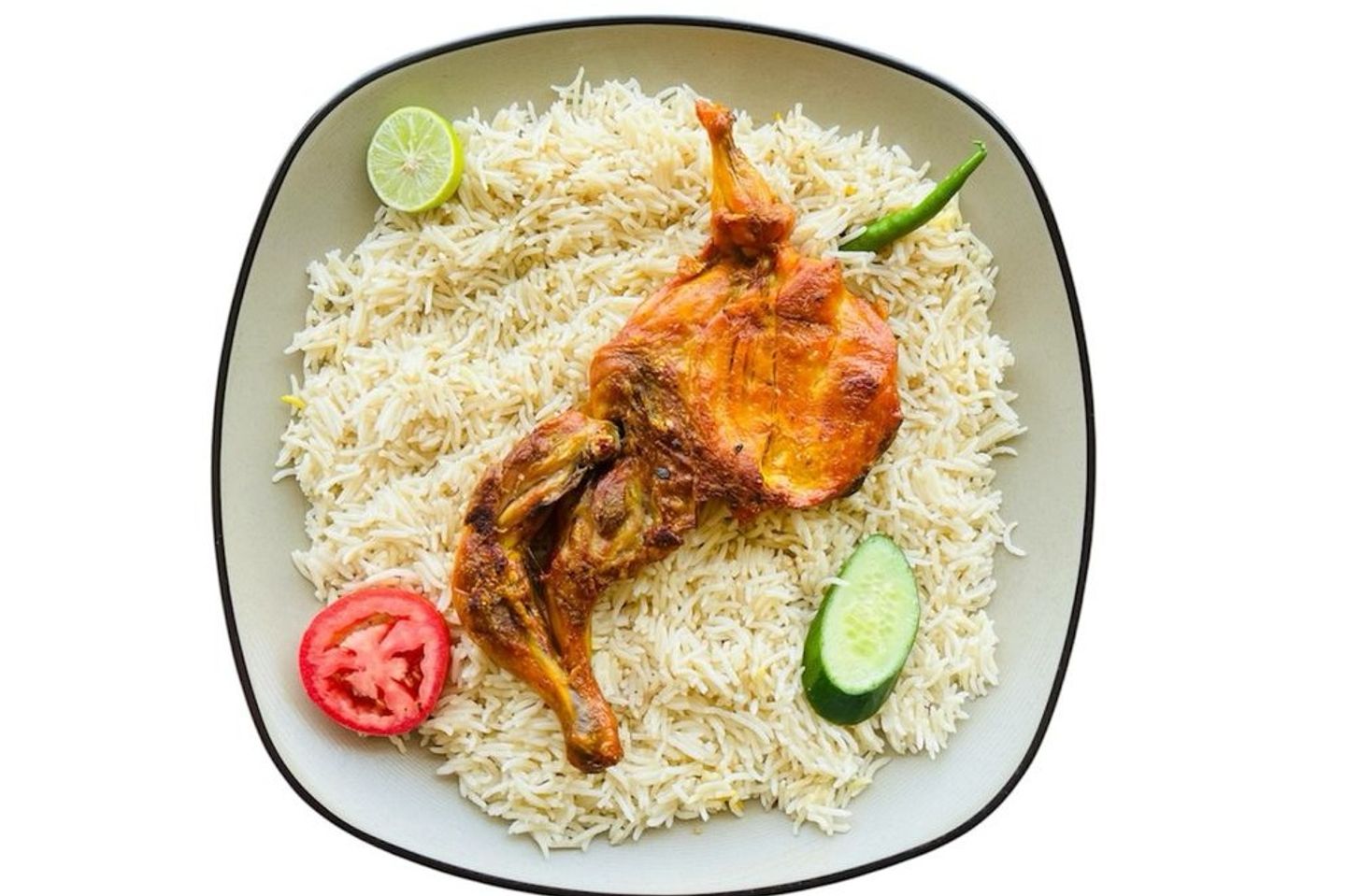 Half A Madbi Chicken With Rice
