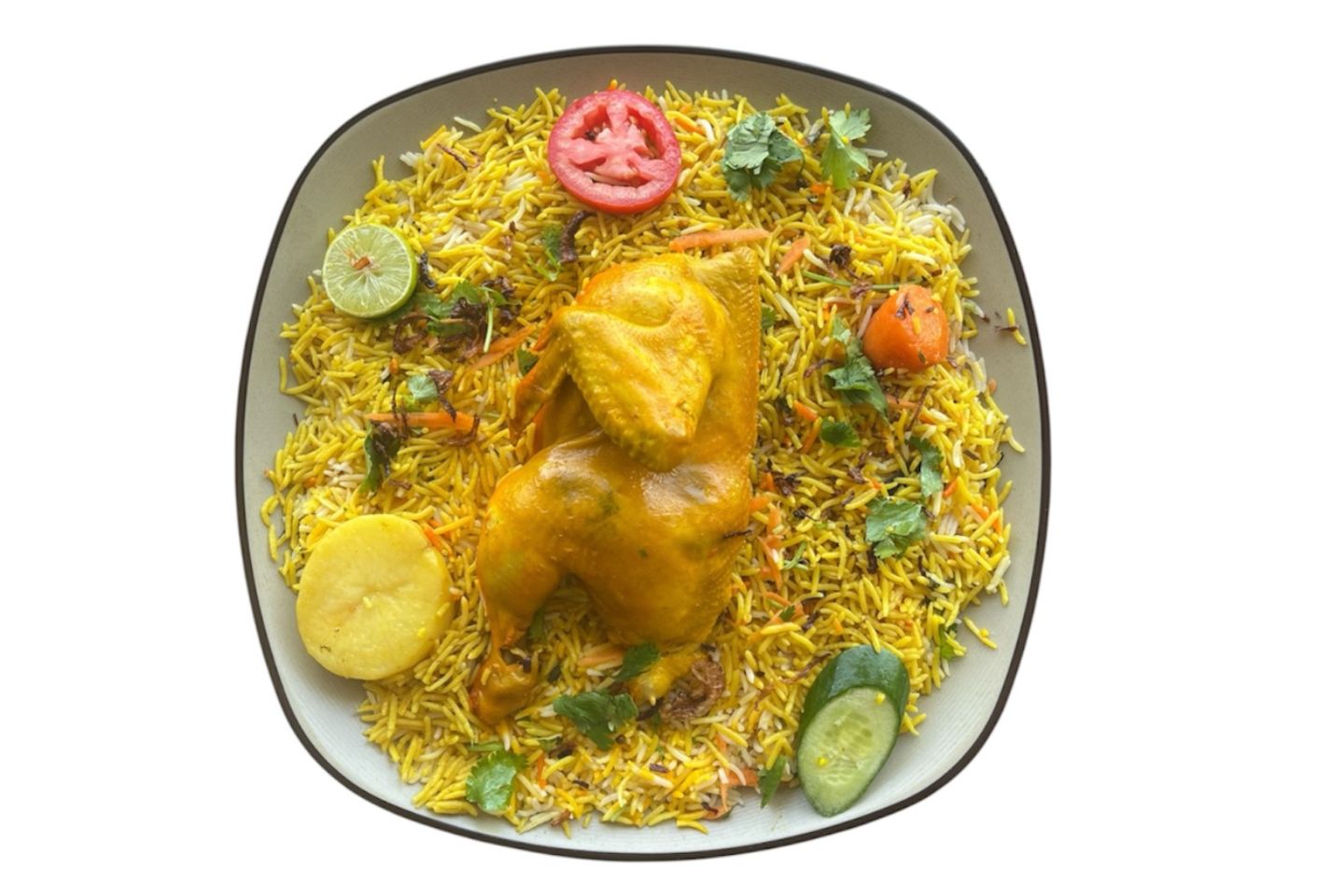 Half A Zrabian Chicken With Rice