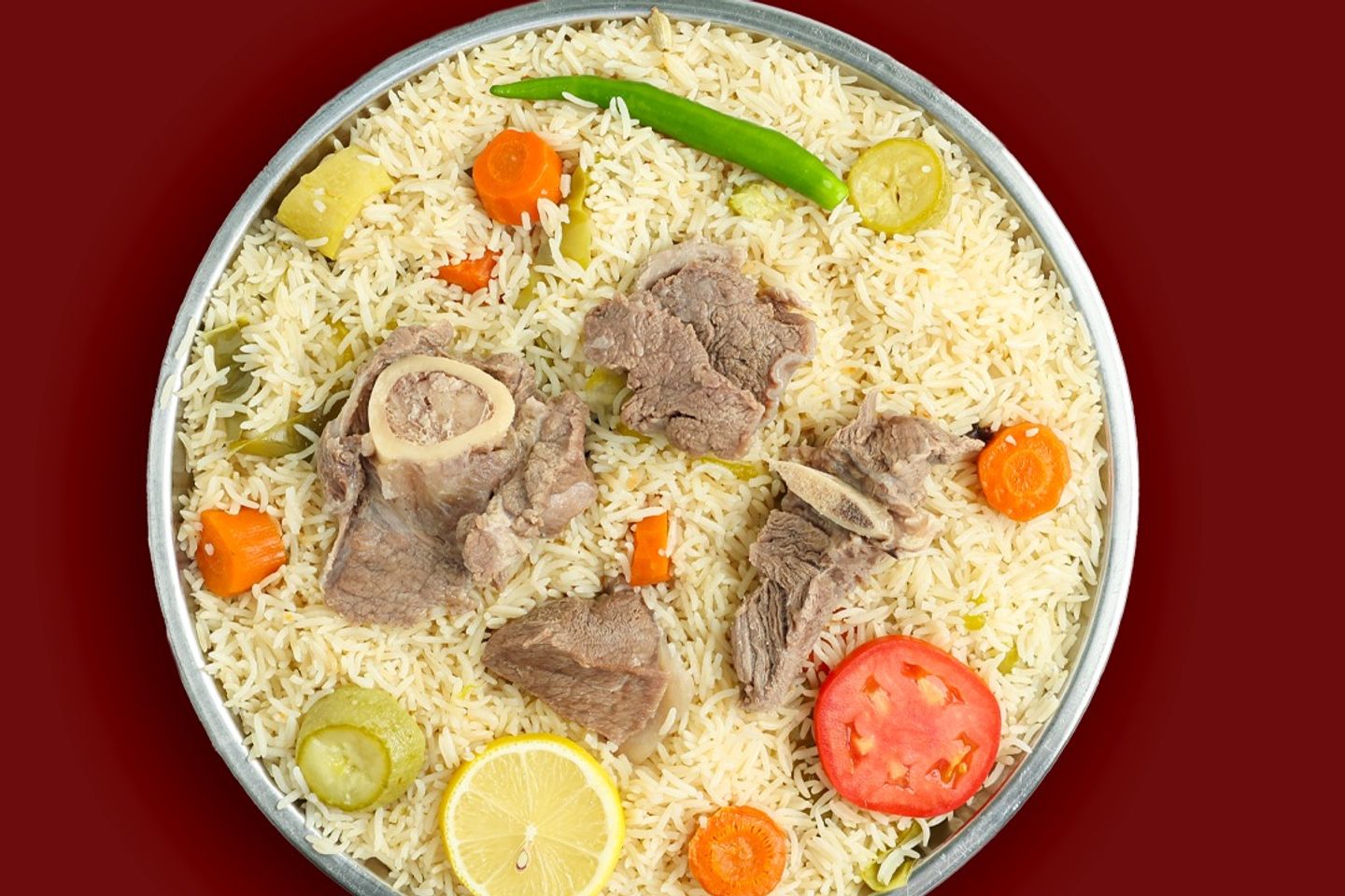 White Mathghot Lamb With Vegetables