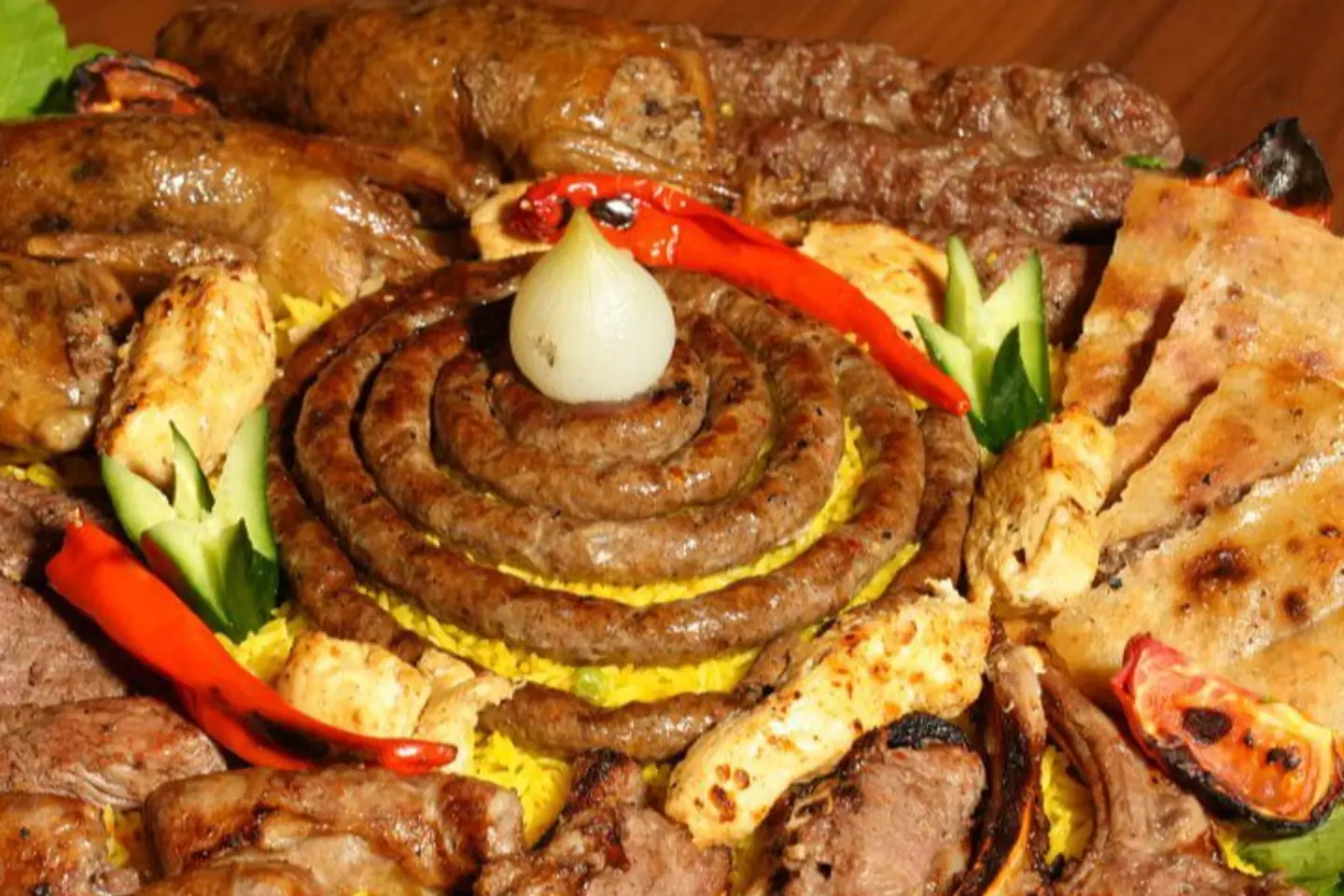 ثلث كيلو سجق مشوي