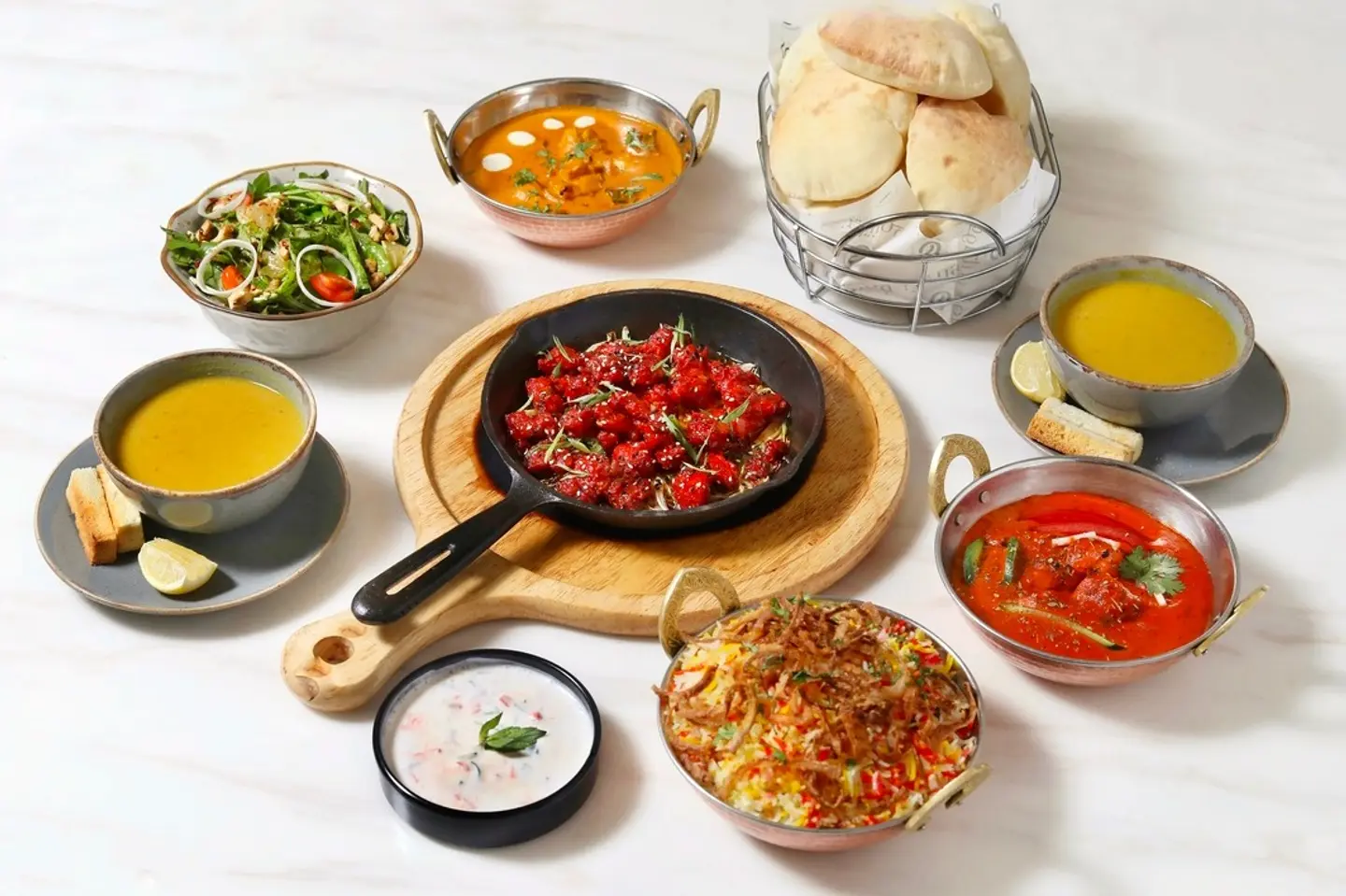 عرض الاطباق الهندية