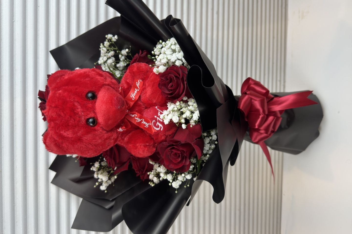 باقة ورد مع دبدوب 2