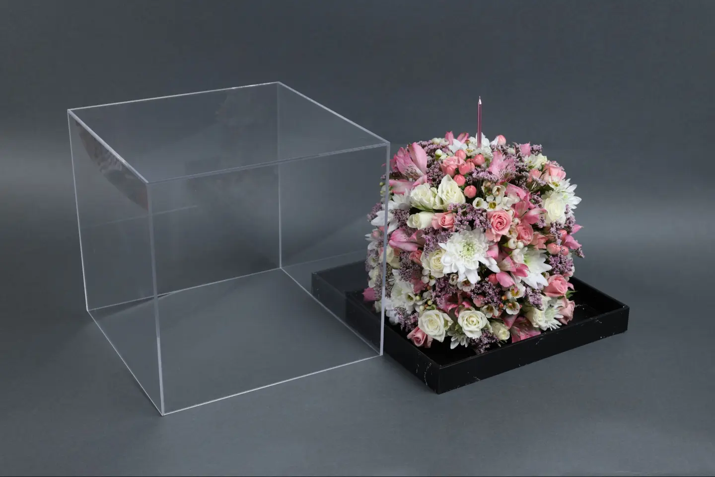 كيكة الزهور الطبيعيه