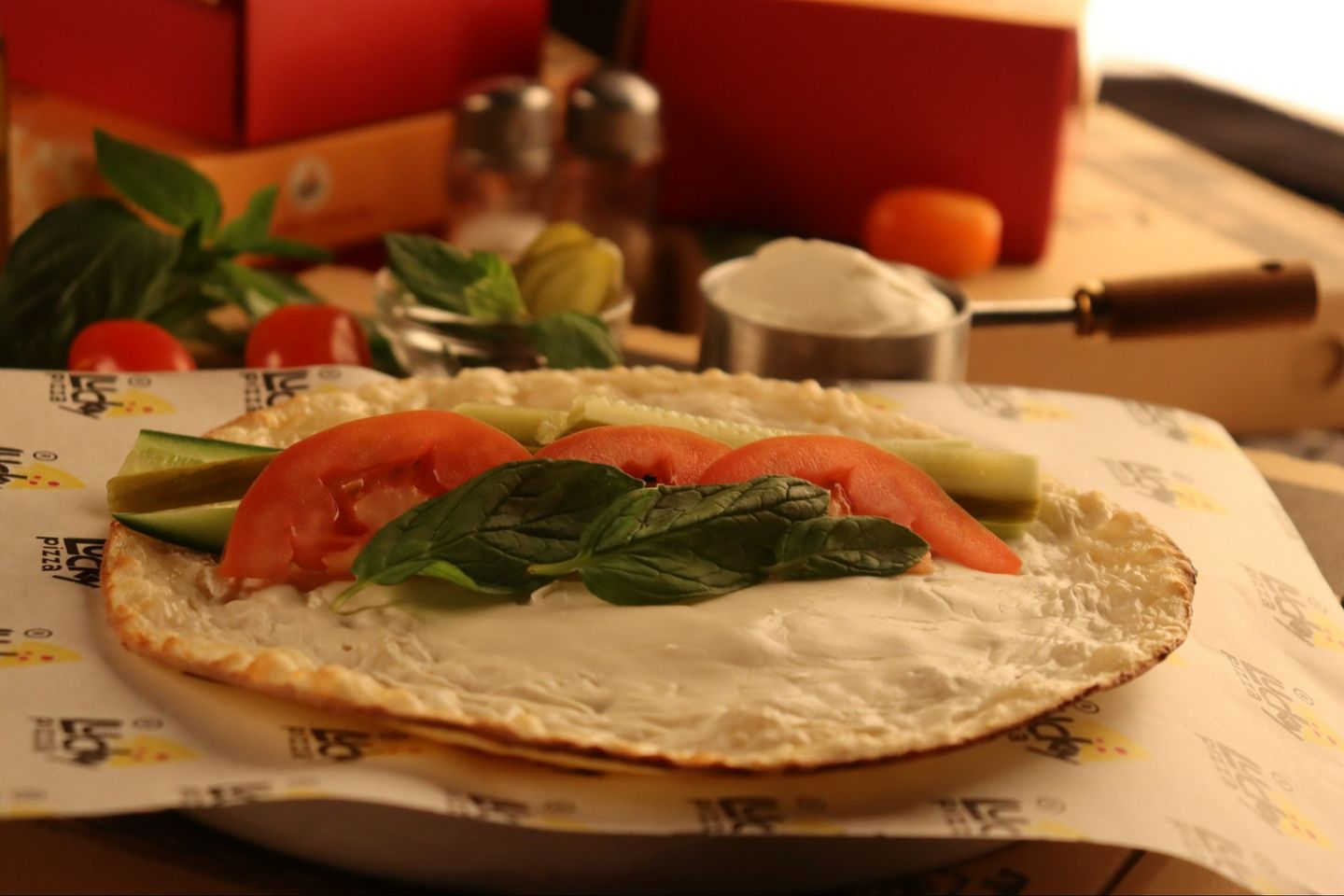 منقوشة لبنة بالخضرة