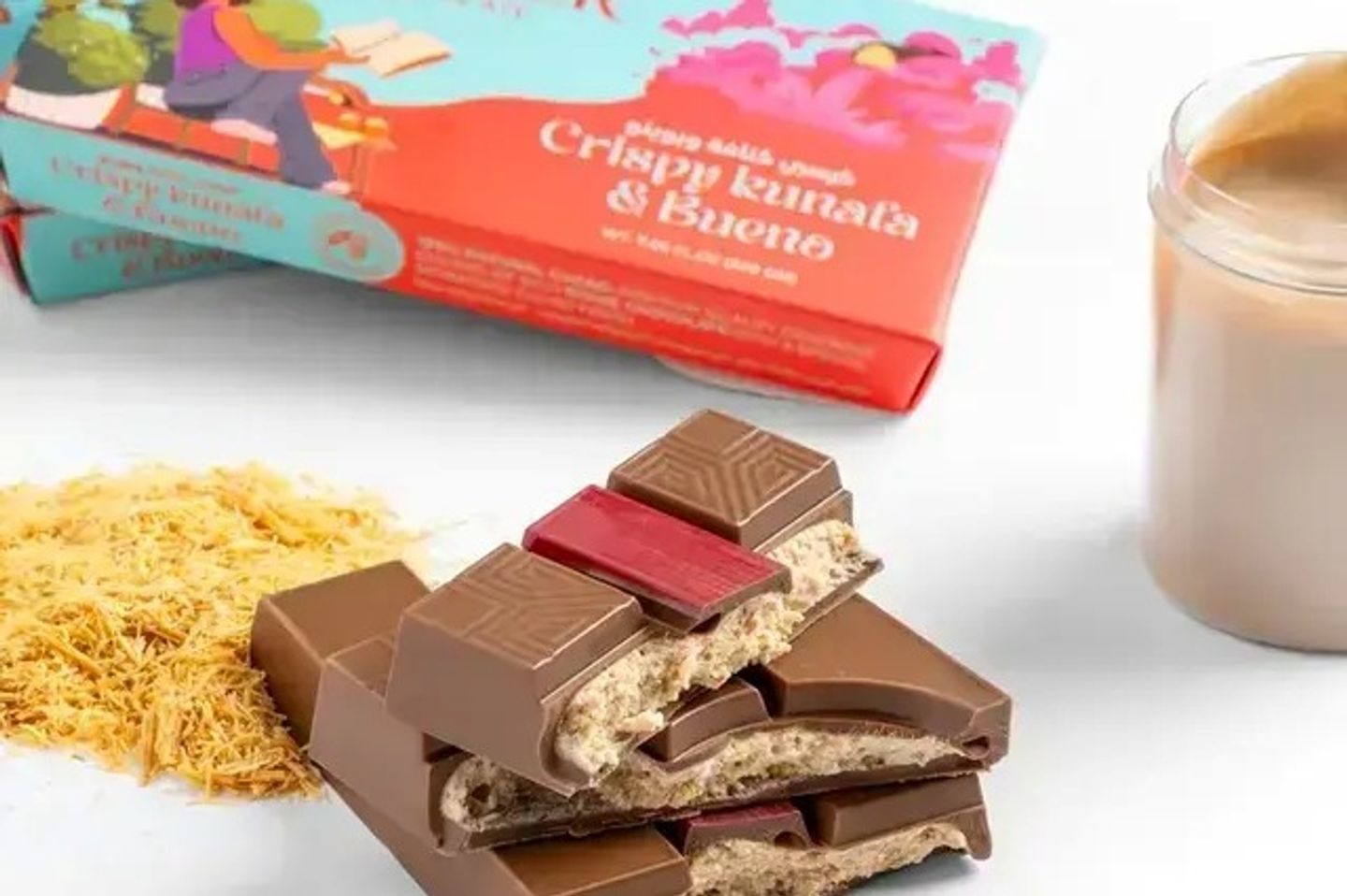 Vlinder Chocolate Crispy Kunafa & Bueno Bar 240 Gm