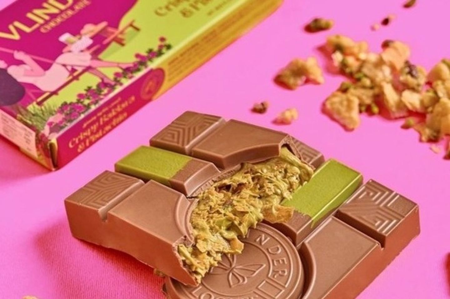 Vlinder Chocolate Crispy Baklava & Pistachio Bar 240 Gm
