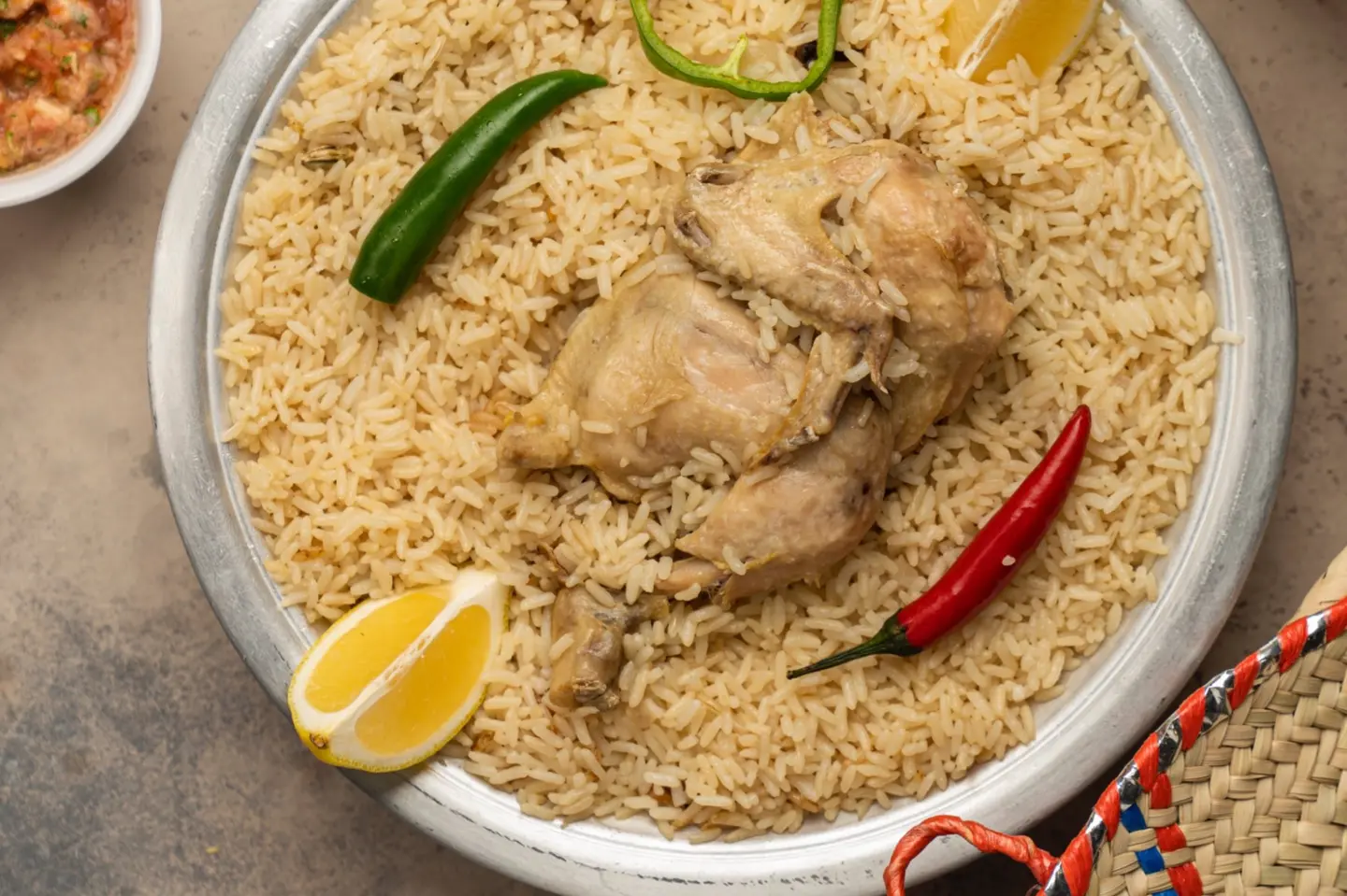 نصف حبة دجاج مضغوط العقبة