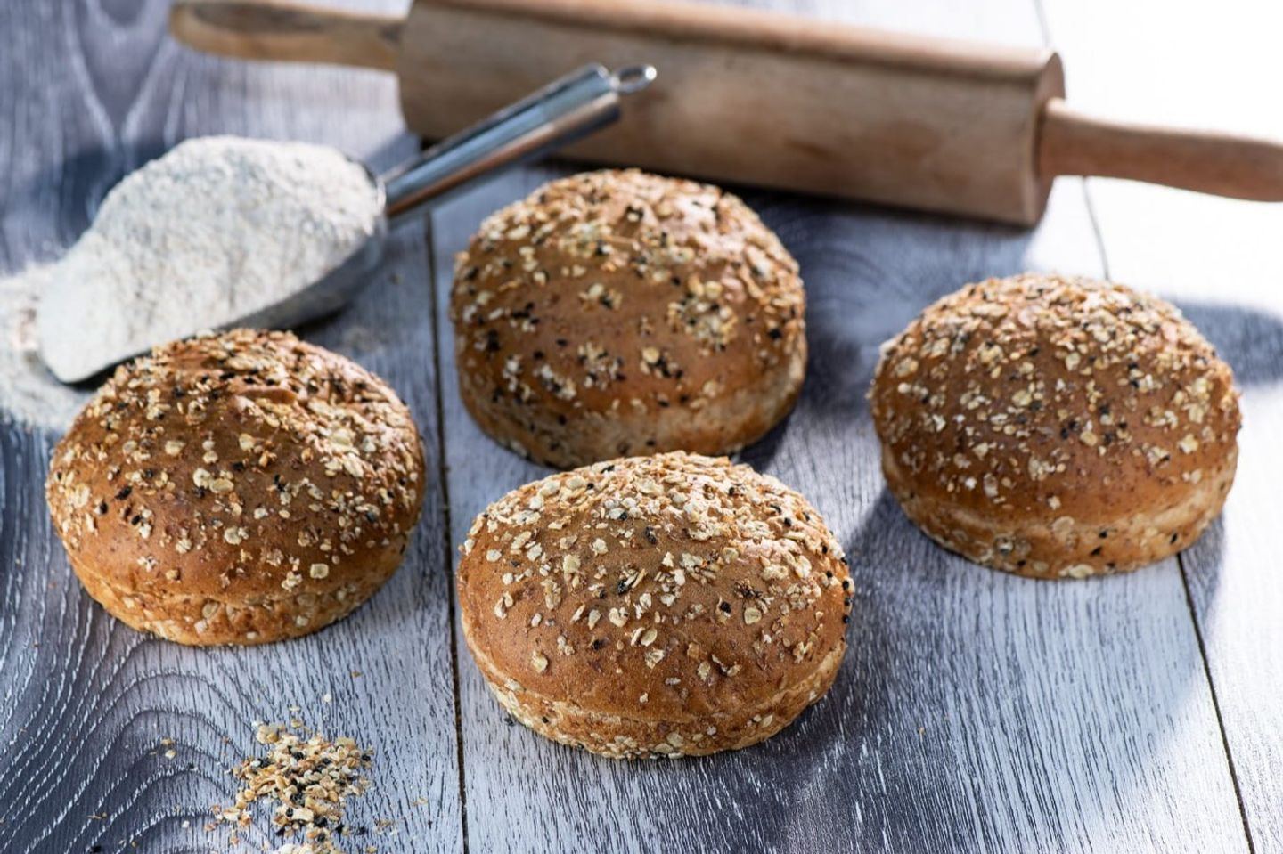 Brown Diet Burger Bread