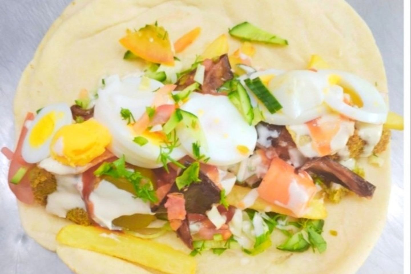 Mixed Falafel With Eggs