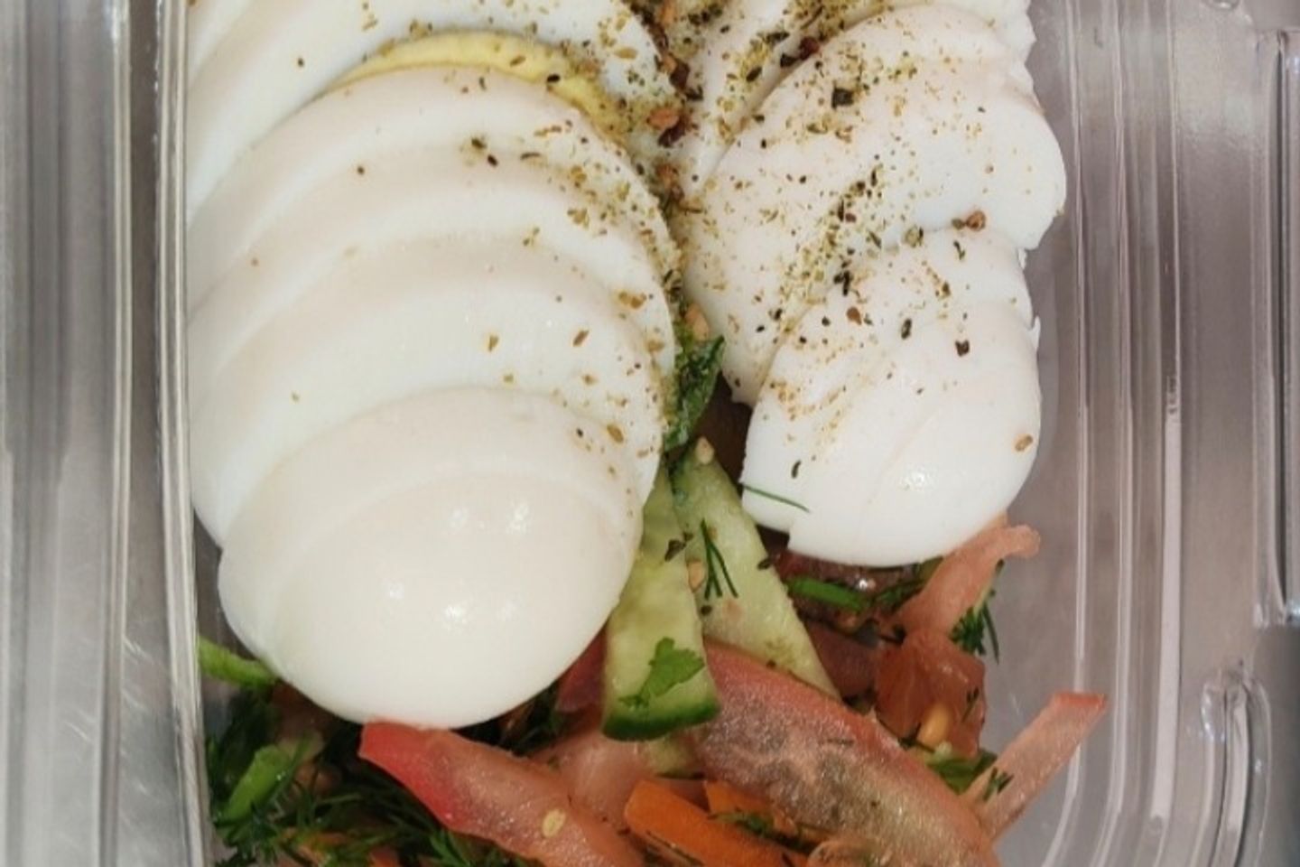 2 Boiled Eggs Plate With Salad
