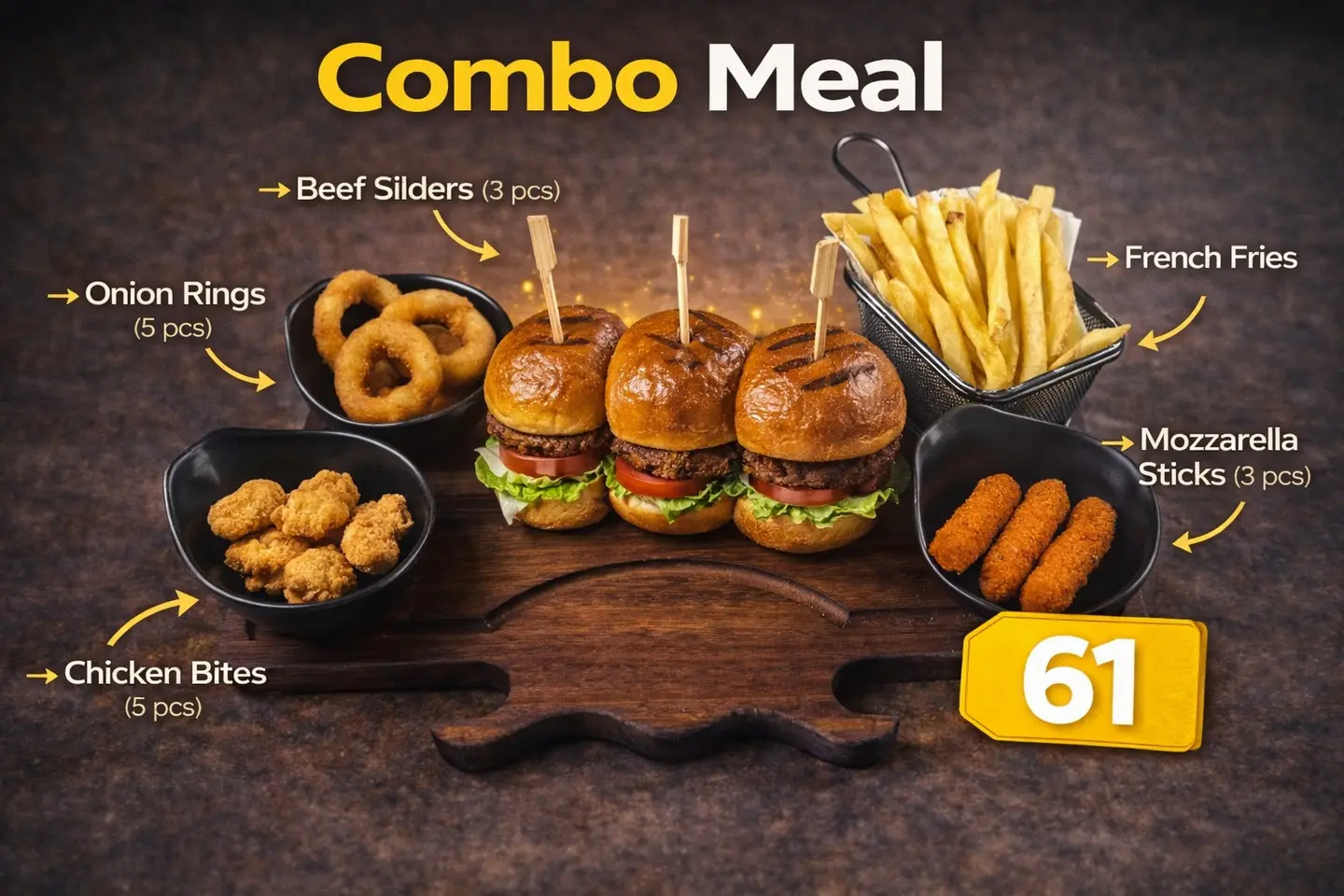 Mini Sliders Beef Combo