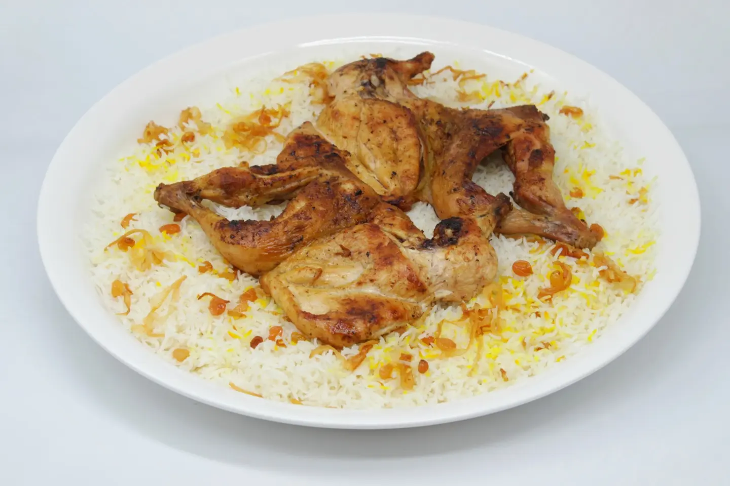 Half Muthbi Chicken With Pishawari Rice