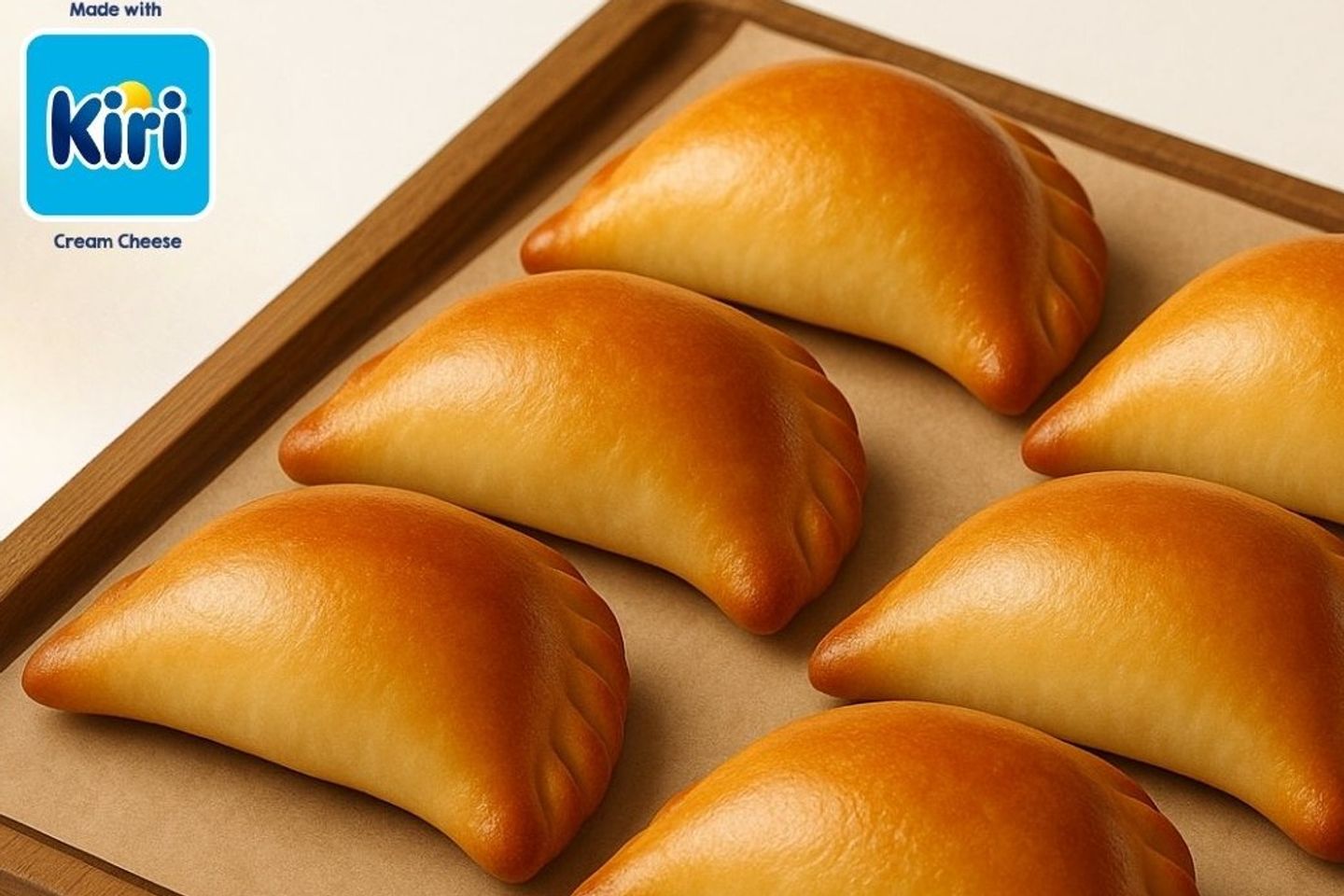 Baked Sambousek With Kiri Cheese