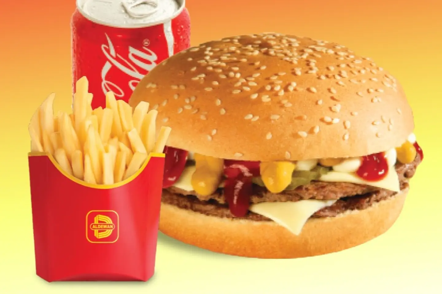 برجر لحم بالجبن دوبل وجبة