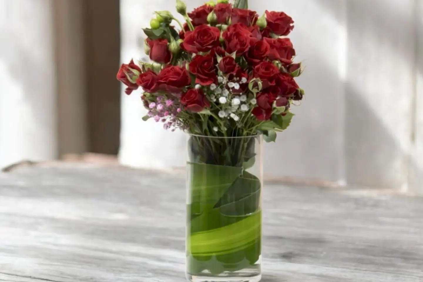 Red Baby Rose Vase