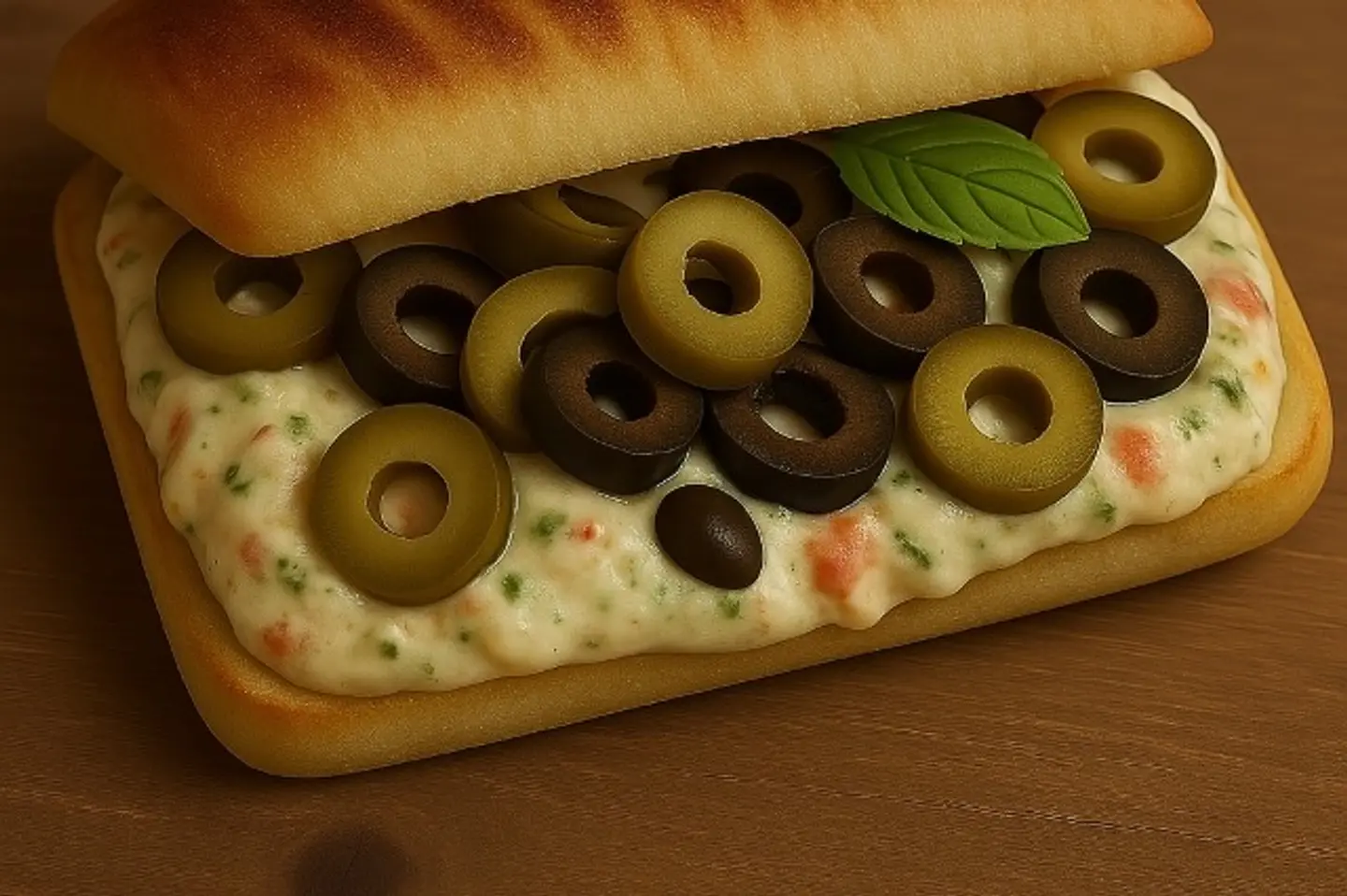 ساندويش لبنة وزعتر