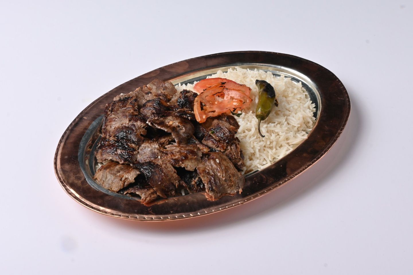 لحم مع الأرز