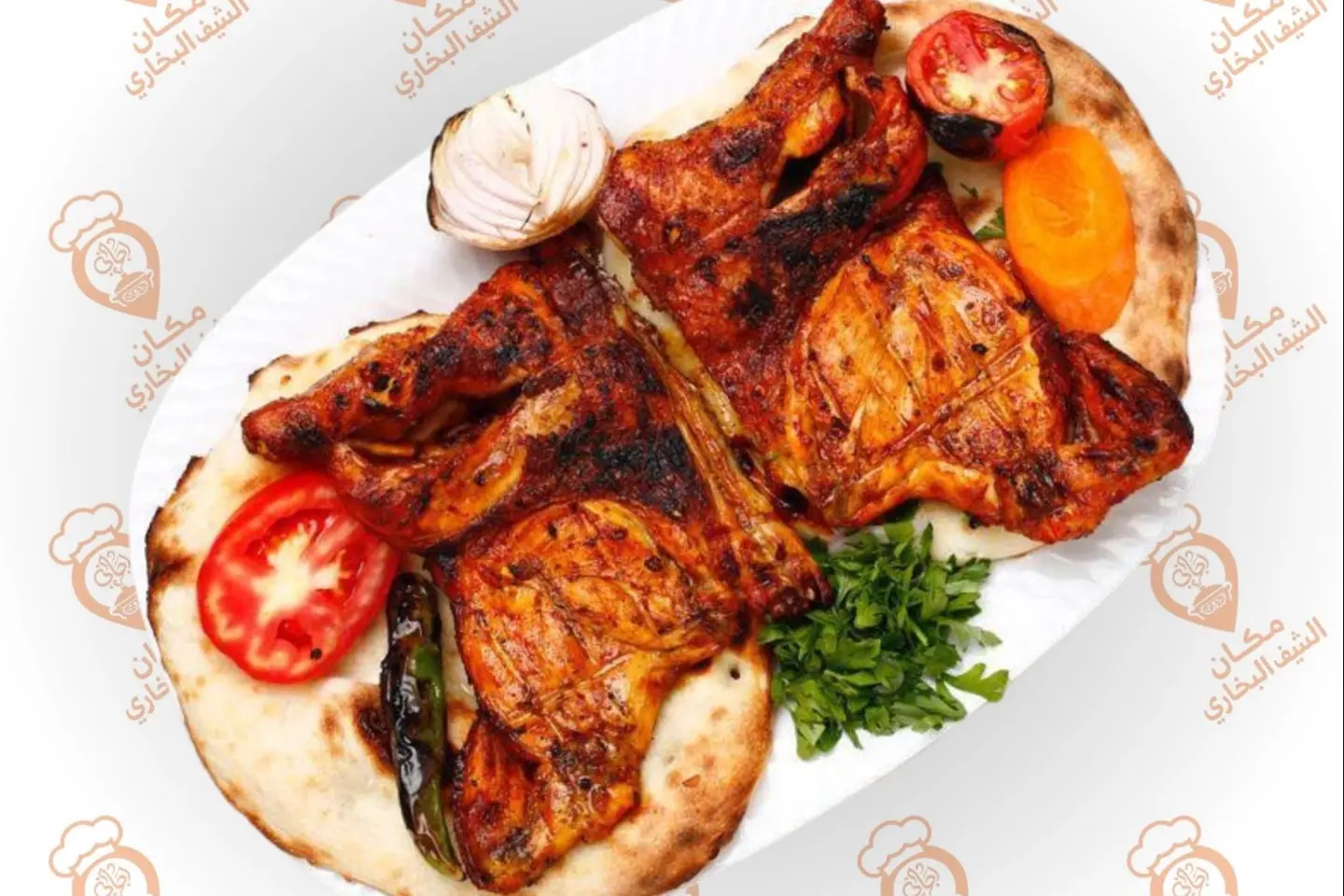 Whole Grilled Chicken With Charcoal Plain