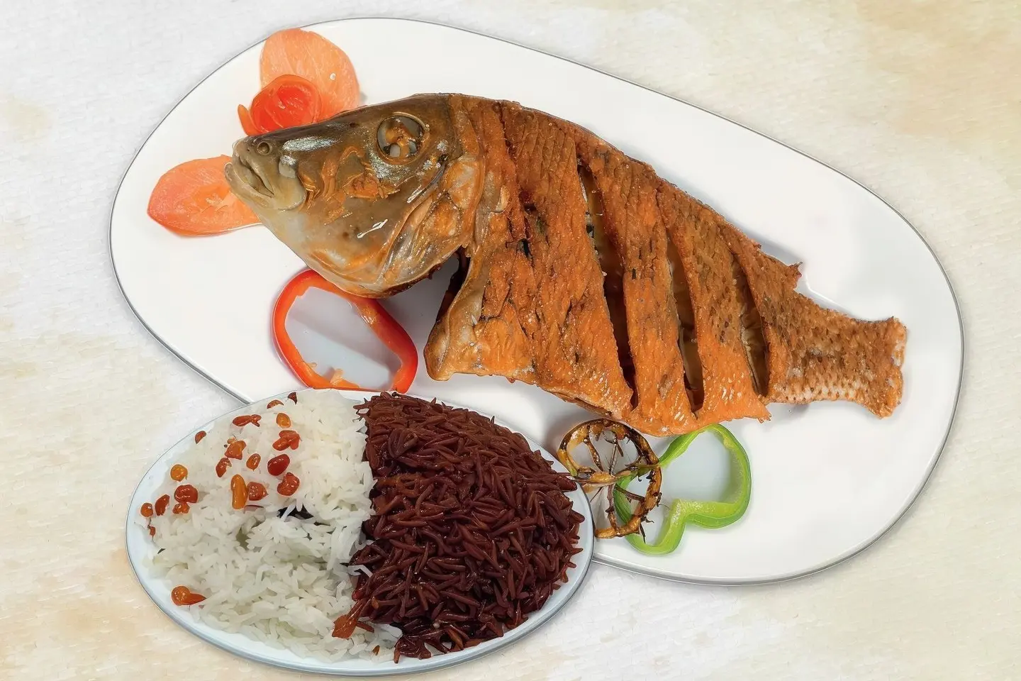 Fried Fish Fillet With Rice