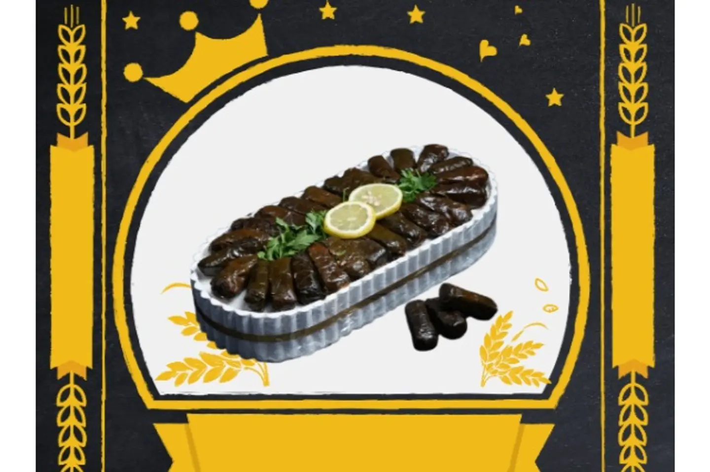 Grape Leaves Tray   A Delicious Taste With A Homemade Touch