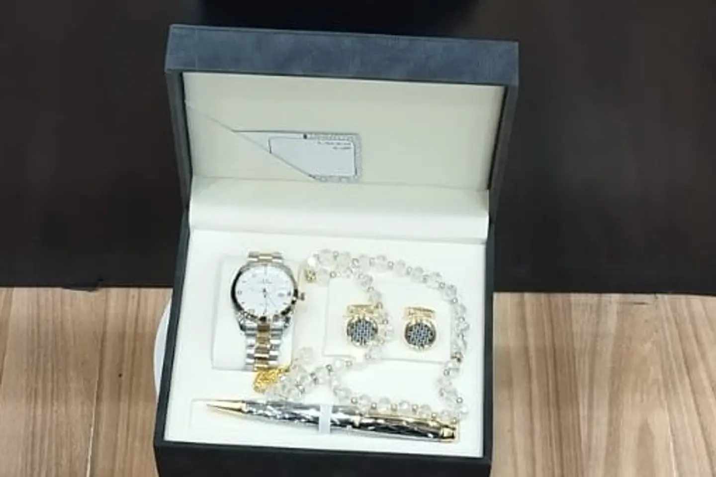 Men's Silver And Gold Set