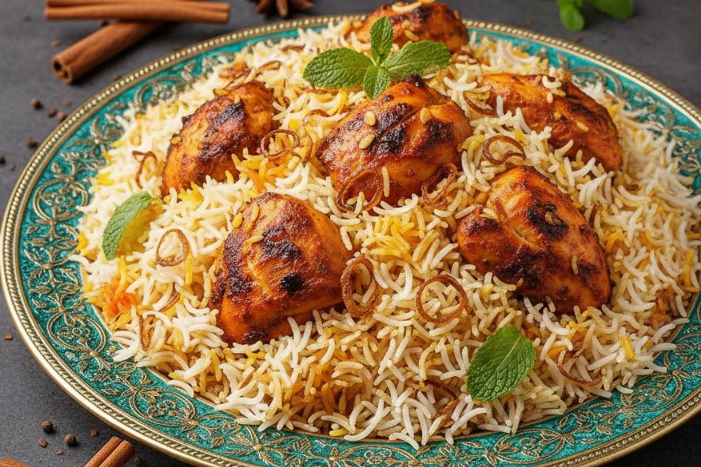 نص دجاج برياني