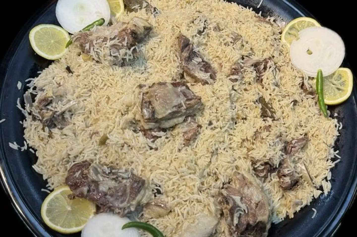 Lamb Madghot On Charcoal With White Rice
