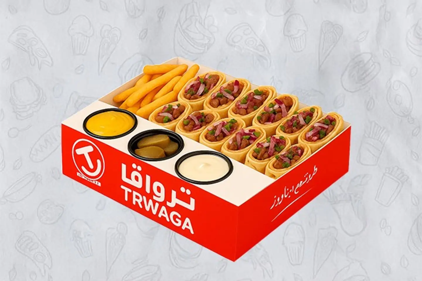 12 Pieces Of Meat Shawarma