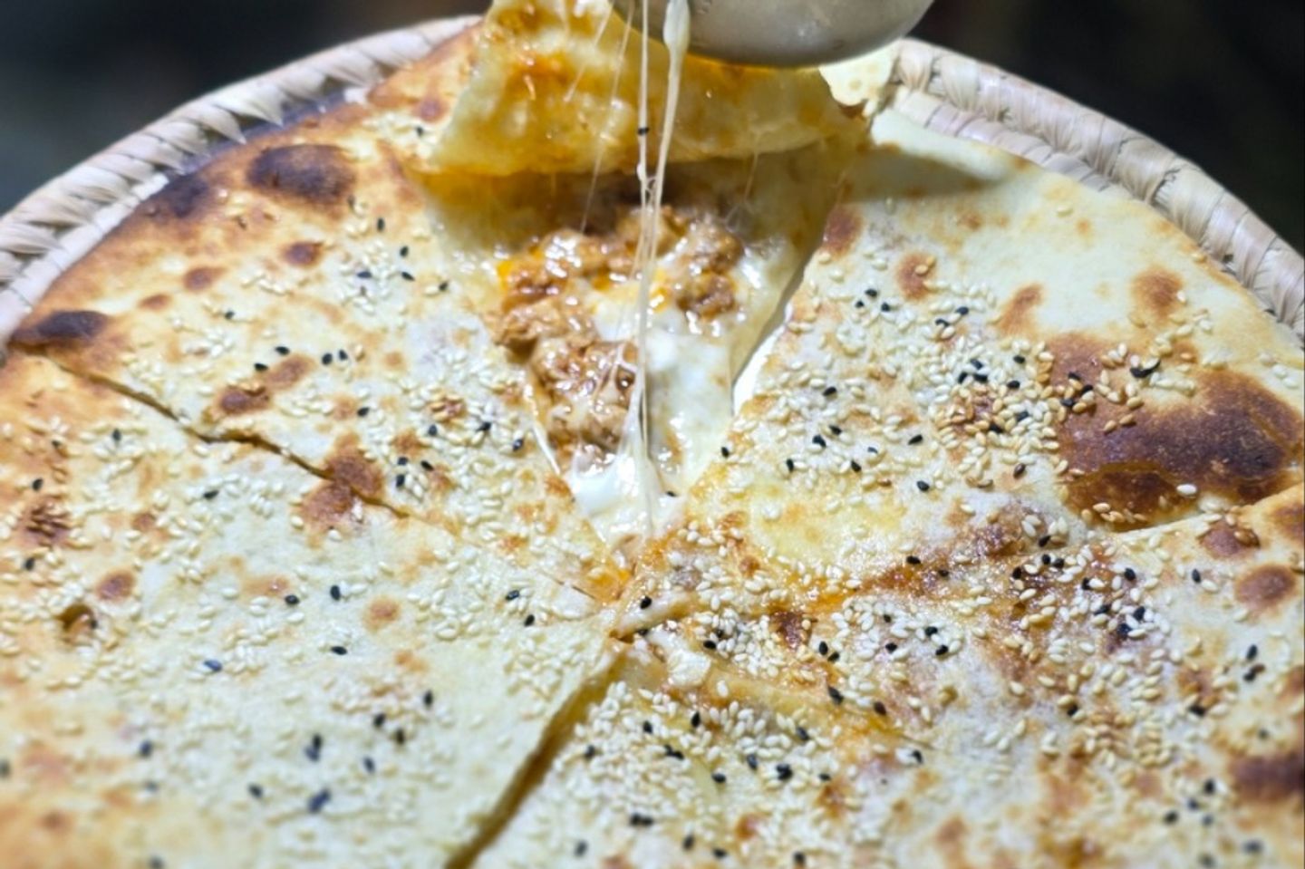 فطيرة دجاج و موزريلا و شيدر