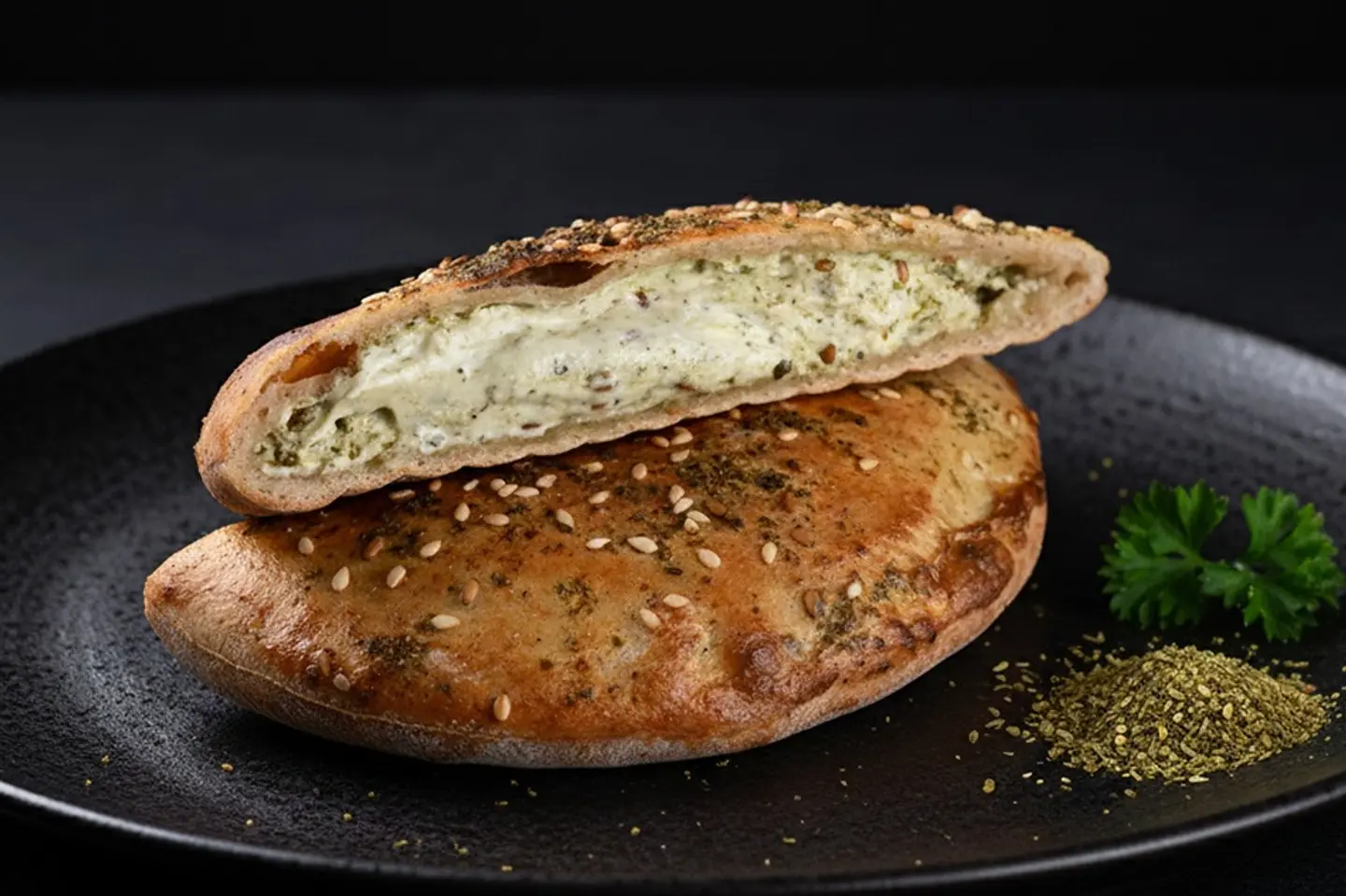 فطيرة لبنة بالزعتر