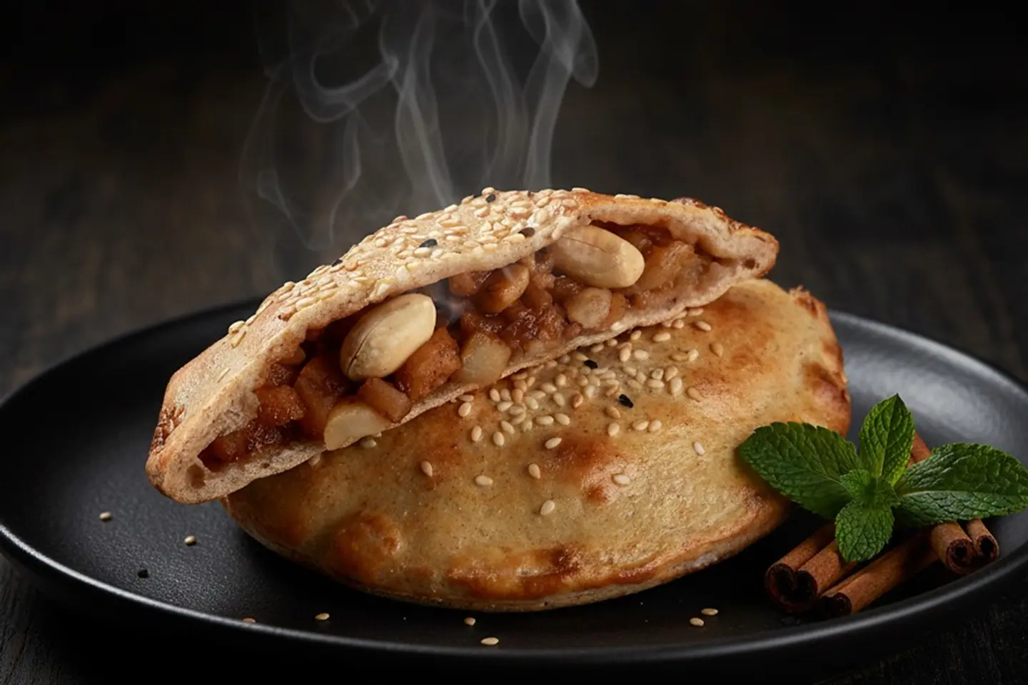 فطيرة التفاح الفول السوداني