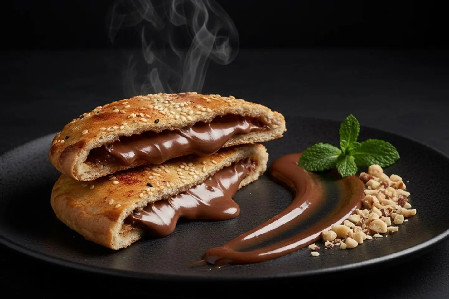 فطيرة نوتيلا بالفول السوداني