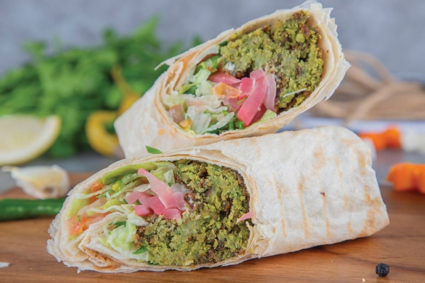 Mixed Falafel Saj Bread