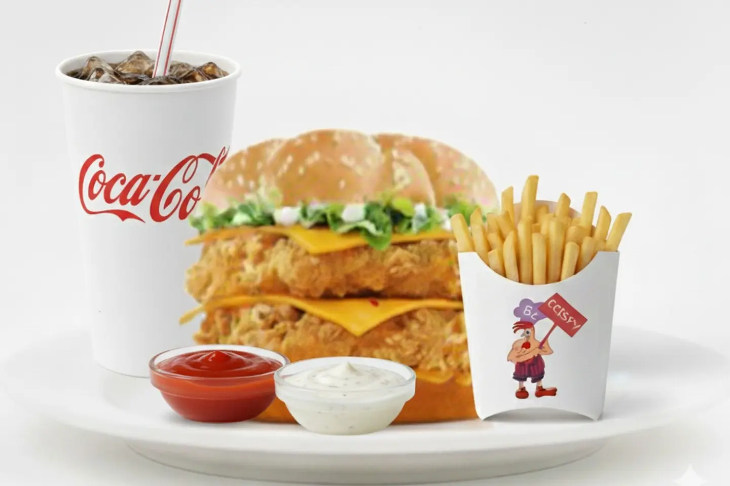 وجبة برجر زنجر مزدوجة