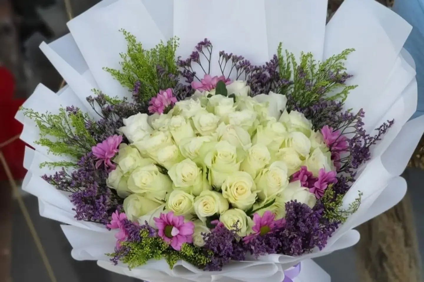 بوكي ورد ابيض