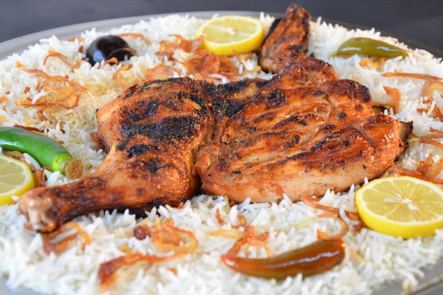 Half A Chicken Grilled With Rice