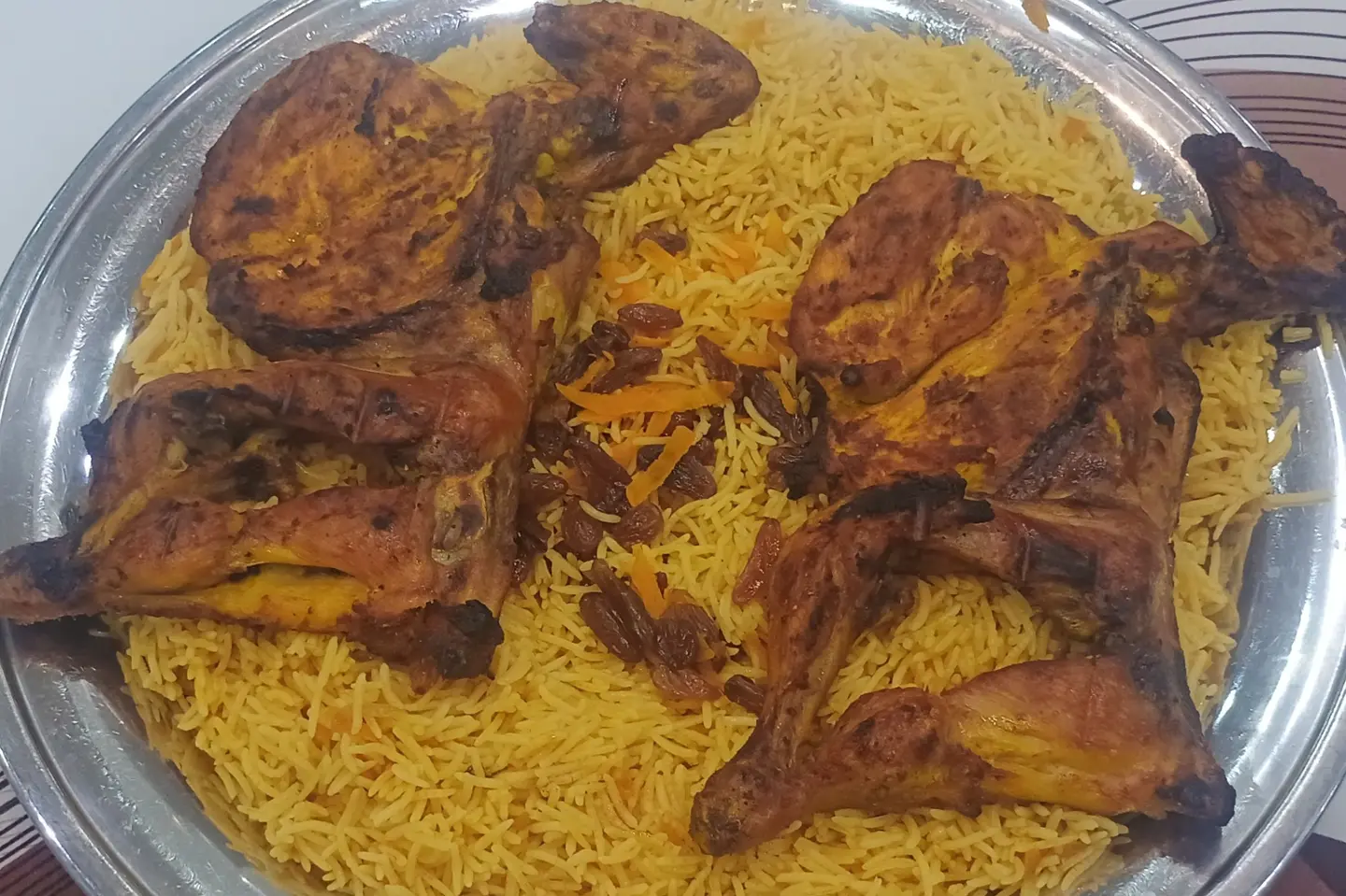 حبة على الفحم رز بخاري