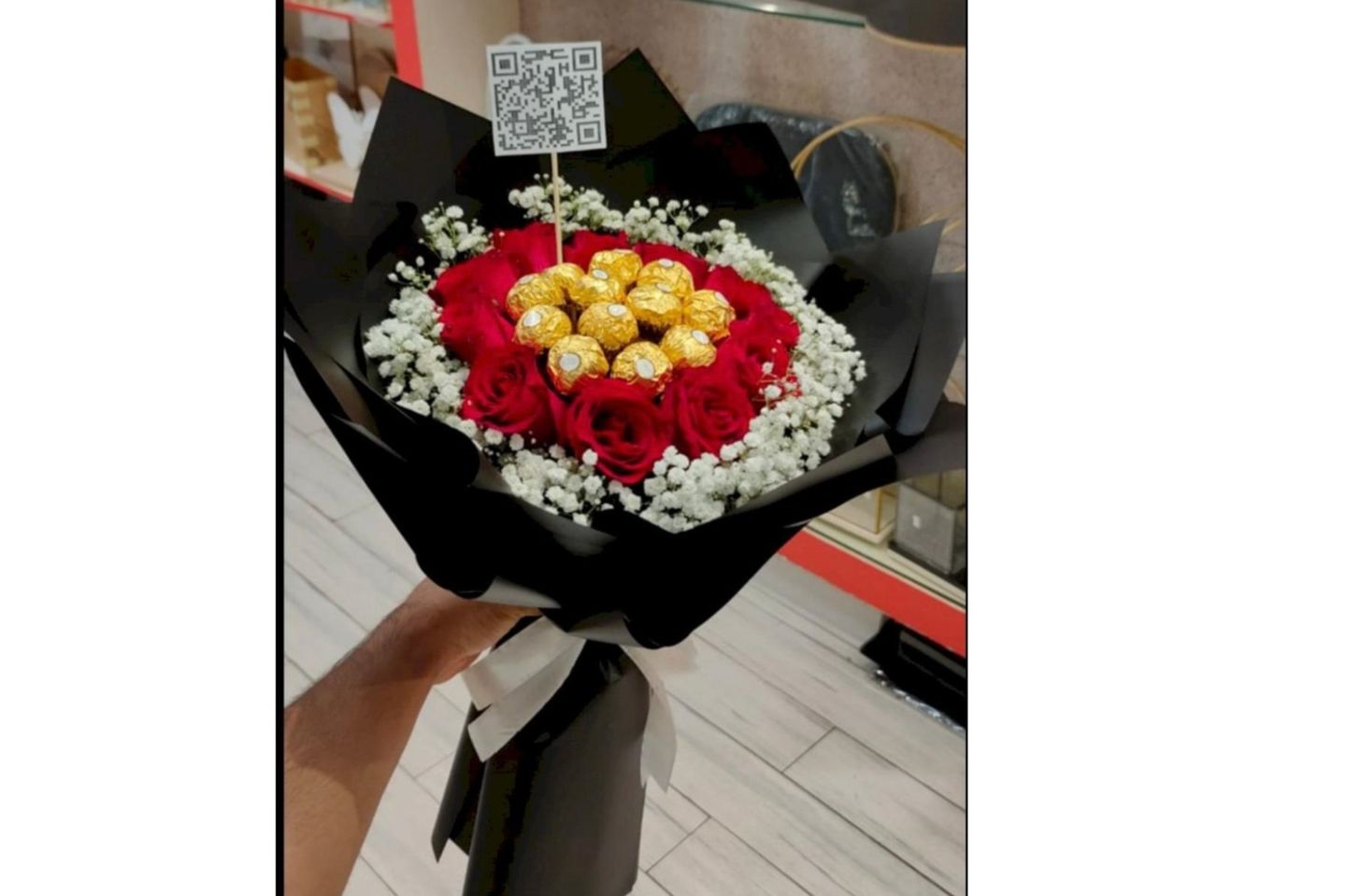 باقة روشية روز احمر
