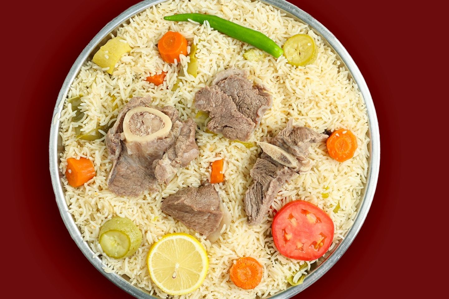 White Hashi Madghot With Vegetables