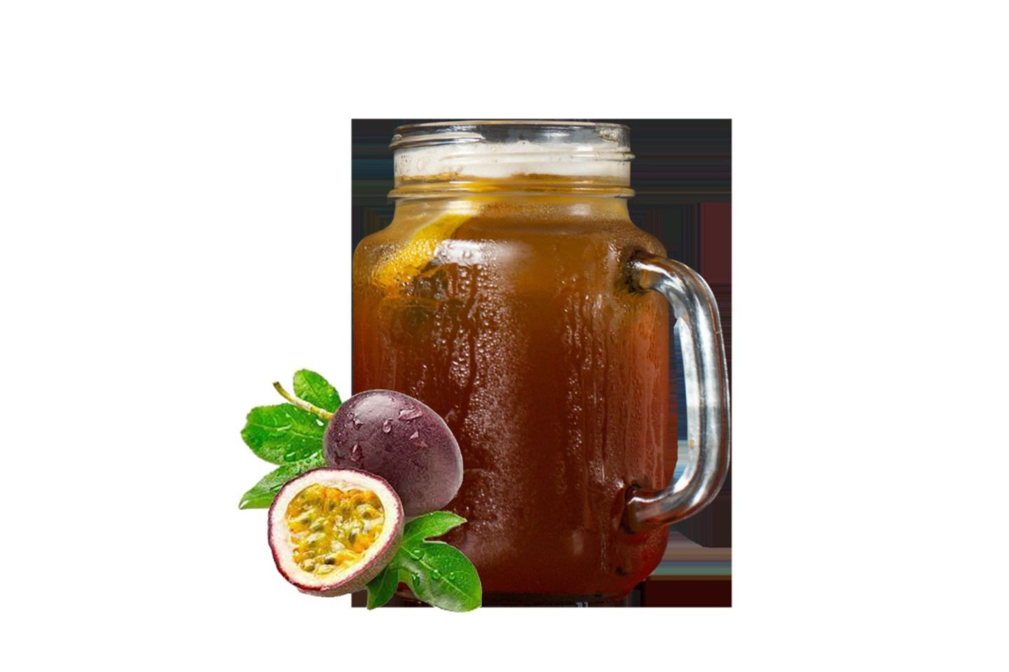 Home Brewed Iced Tea With Passion Fruit Flavor