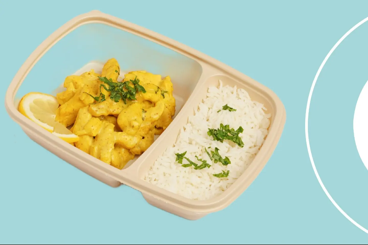 دجاج كارى مع الارز الابيض